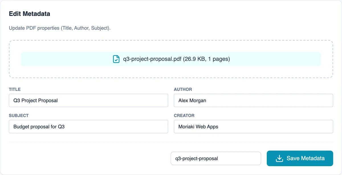 edit pdf metadata