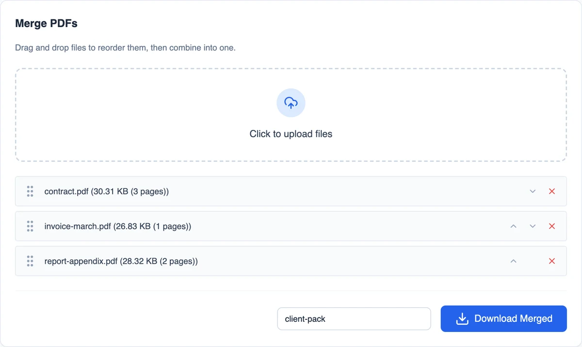 merge pdf